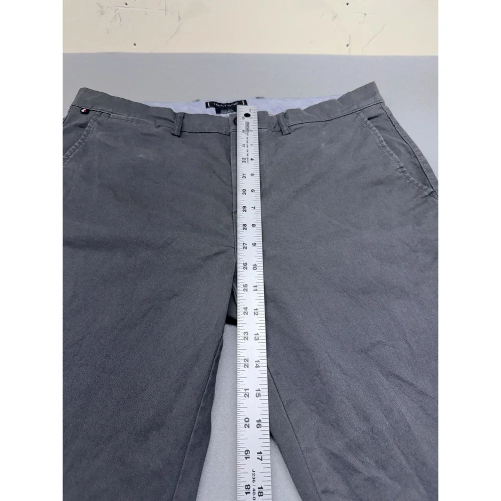 TOMMY HILFIGER Mens Gray Straight Business Trousers - Size 34X32